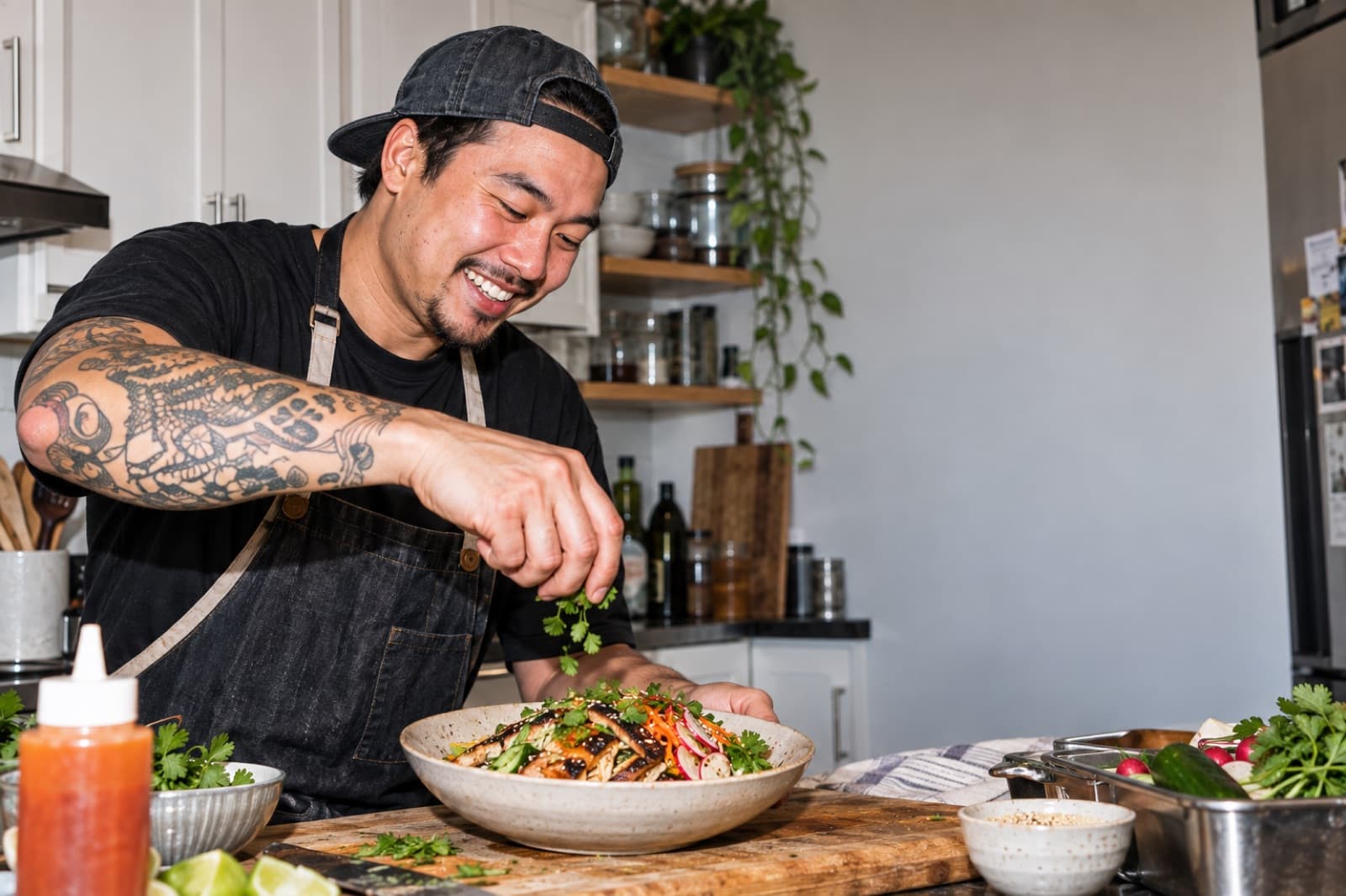 Dan Nakamura cooking
